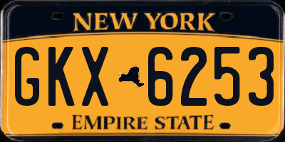 NY license plate GKX6253