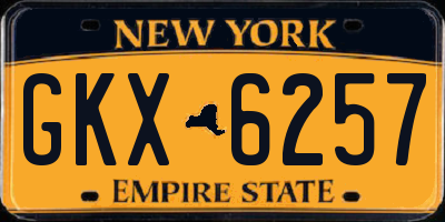 NY license plate GKX6257