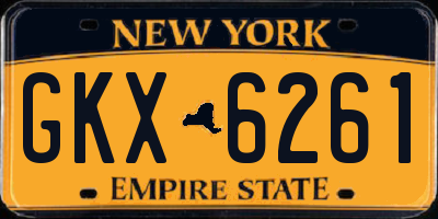 NY license plate GKX6261
