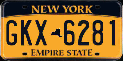 NY license plate GKX6281