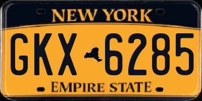 NY license plate GKX6285