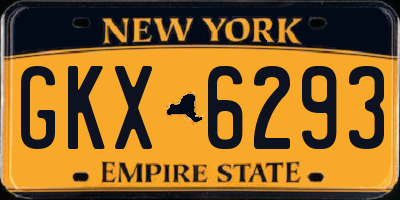 NY license plate GKX6293