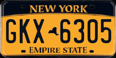 NY license plate GKX6305