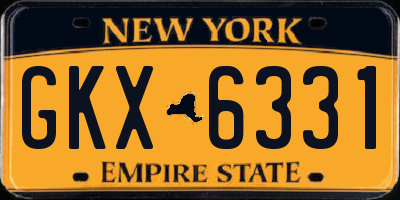 NY license plate GKX6331