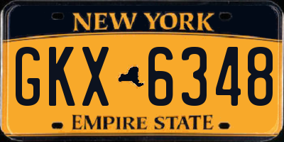 NY license plate GKX6348