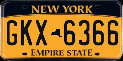NY license plate GKX6366