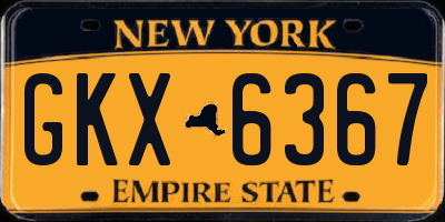 NY license plate GKX6367