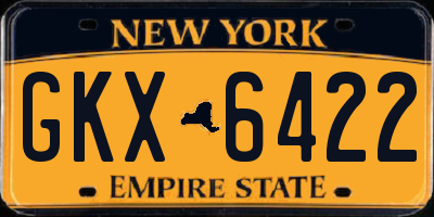 NY license plate GKX6422