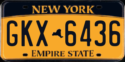 NY license plate GKX6436