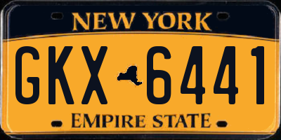 NY license plate GKX6441