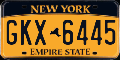NY license plate GKX6445