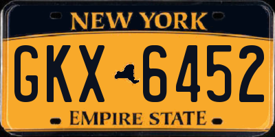NY license plate GKX6452