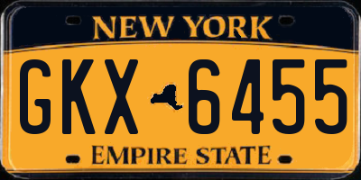 NY license plate GKX6455