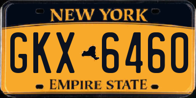 NY license plate GKX6460