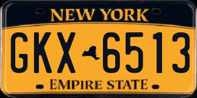 NY license plate GKX6513