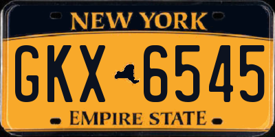 NY license plate GKX6545