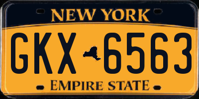 NY license plate GKX6563