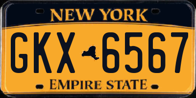 NY license plate GKX6567