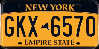 NY license plate GKX6570