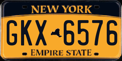 NY license plate GKX6576