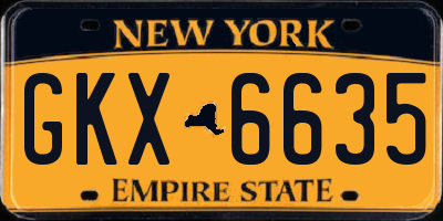 NY license plate GKX6635