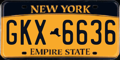 NY license plate GKX6636