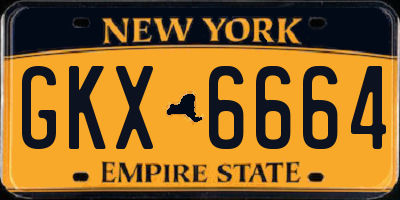 NY license plate GKX6664