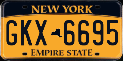 NY license plate GKX6695