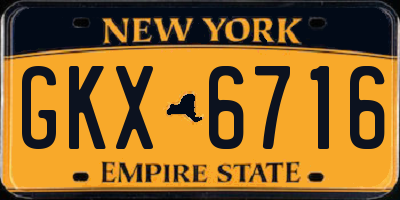 NY license plate GKX6716