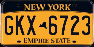 NY license plate GKX6723