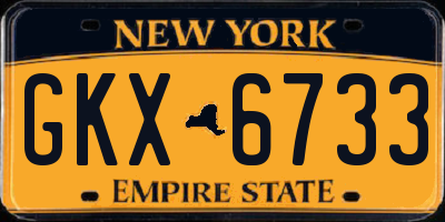 NY license plate GKX6733