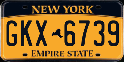 NY license plate GKX6739