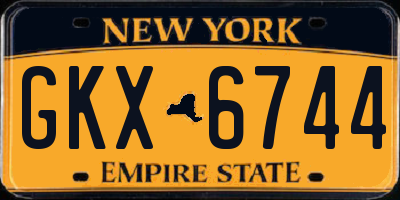 NY license plate GKX6744