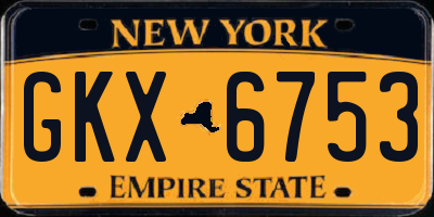 NY license plate GKX6753