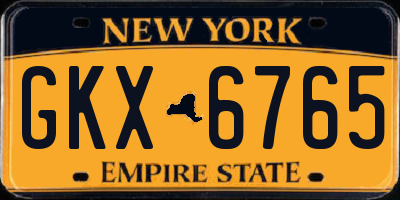 NY license plate GKX6765