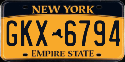 NY license plate GKX6794