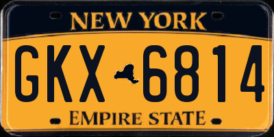 NY license plate GKX6814