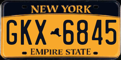 NY license plate GKX6845