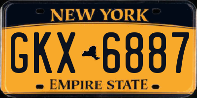 NY license plate GKX6887