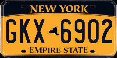 NY license plate GKX6902
