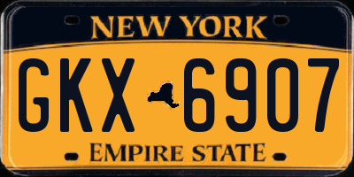NY license plate GKX6907