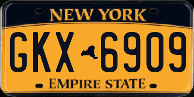 NY license plate GKX6909