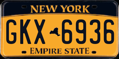 NY license plate GKX6936