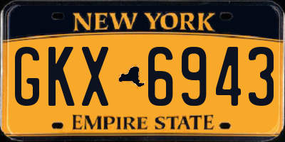 NY license plate GKX6943