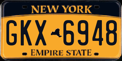 NY license plate GKX6948