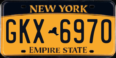 NY license plate GKX6970