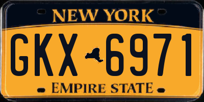 NY license plate GKX6971