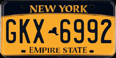 NY license plate GKX6992