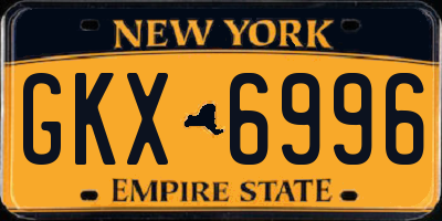 NY license plate GKX6996
