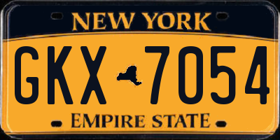 NY license plate GKX7054